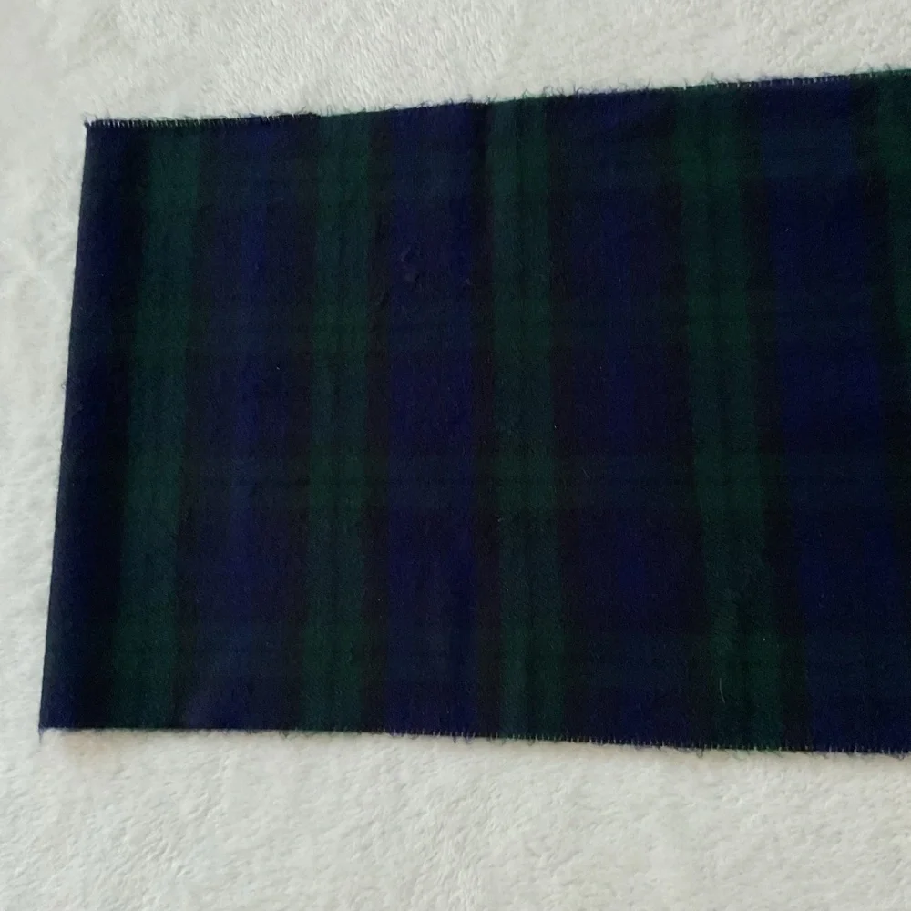 Vintage Christian Dior Monsieur Black Watch Plaid Cashmaire Scarf Made England